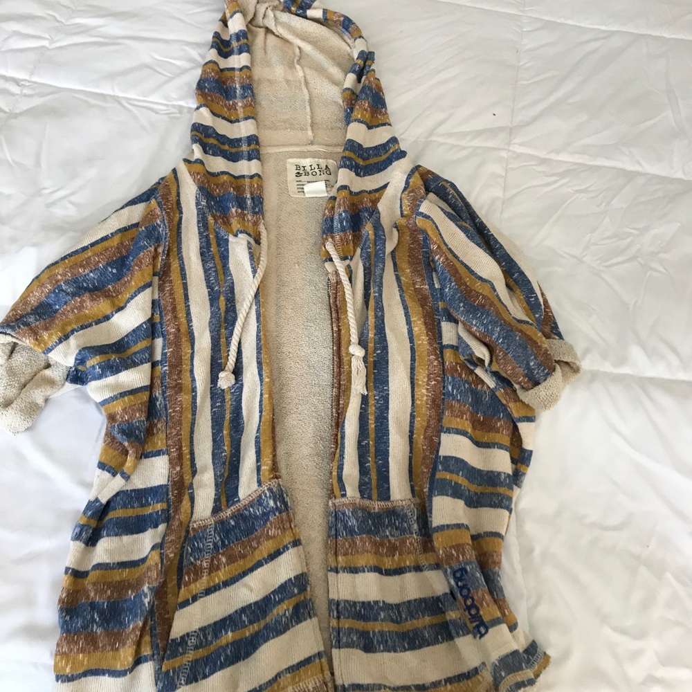 Billabong terry zip up sweatshirt jacket